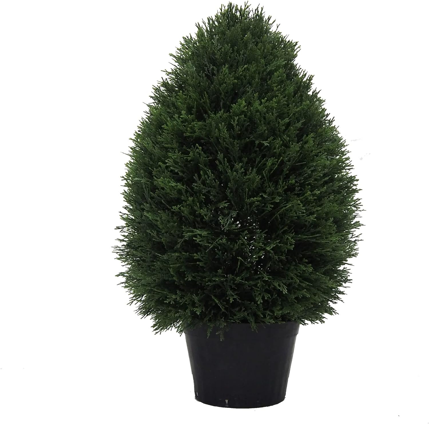 Vickerman 24 Inch Artificial Cedar Topiary Potted Bush