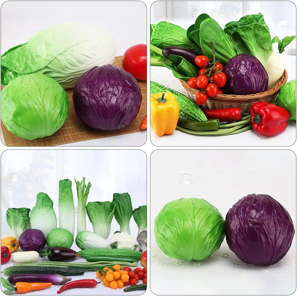 iplusmile Artificial Purple Cabbage Home Decor