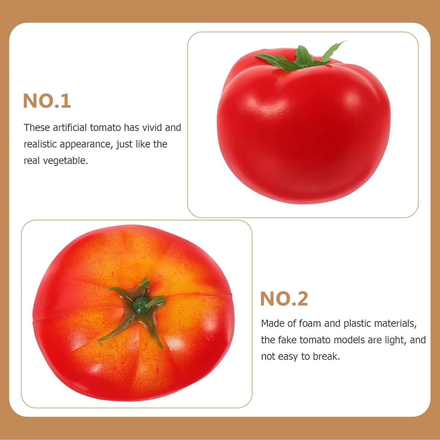 Zerodeko Artificial Tomatoes 4Pcs Realistic Decor