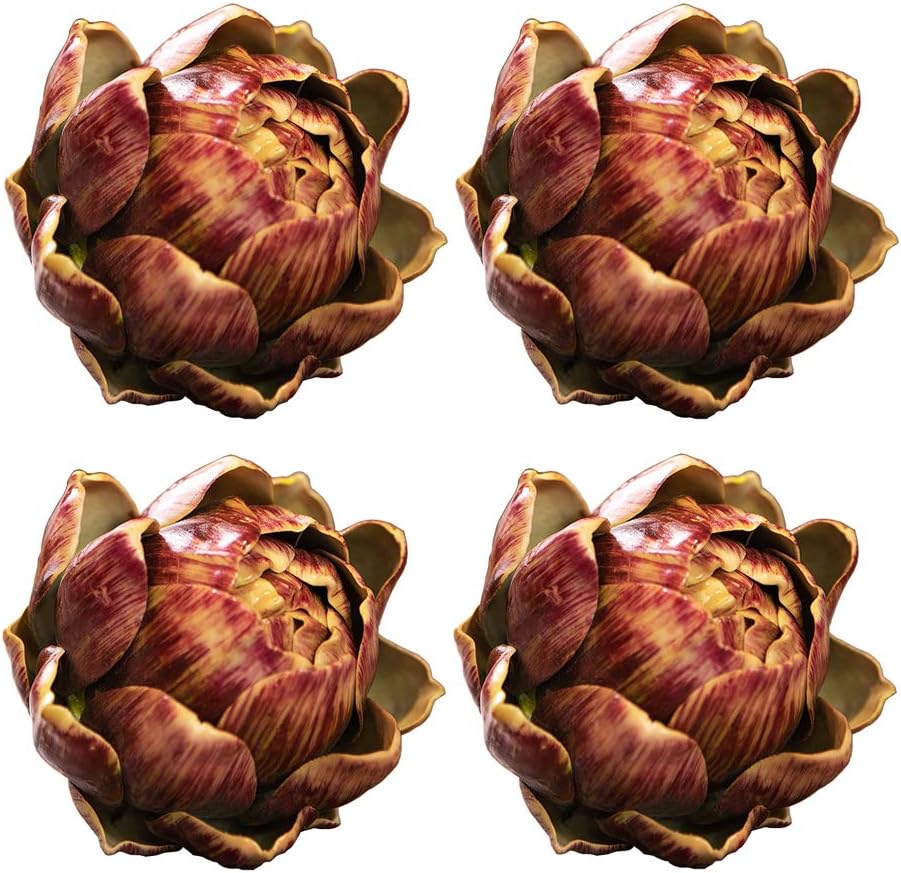 4pcs Lifelike Artificial Artichoke Decor for Home Kitchen Party