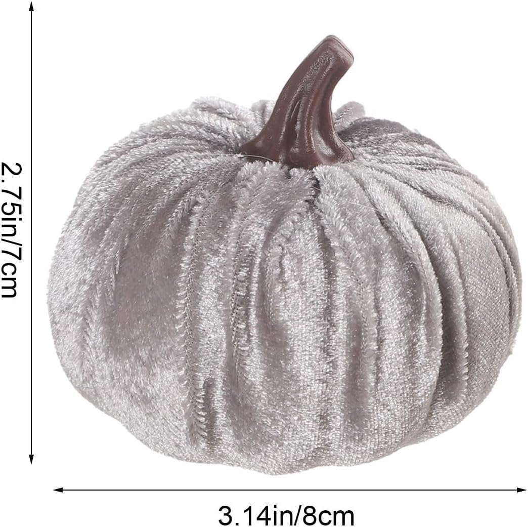 5PCS Velvet Pumpkins Decor Set - Autumn Home Kitchen Decor