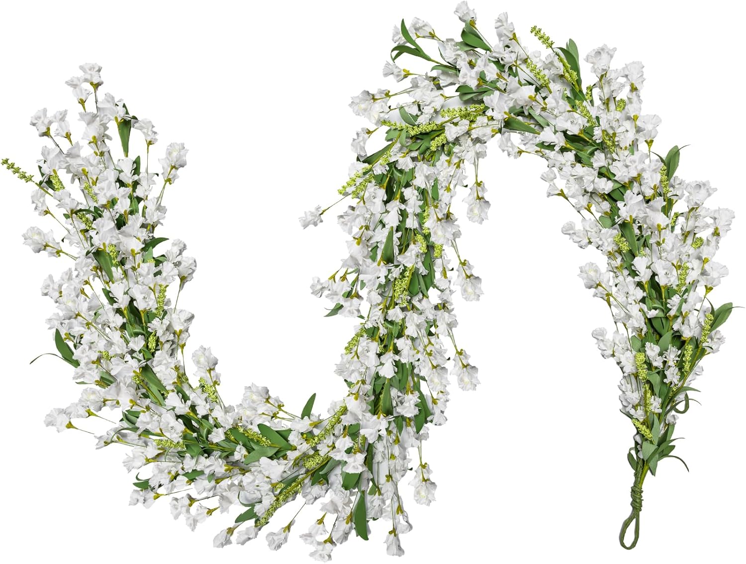6 Ft Spring Flower Garland for Home Decor White