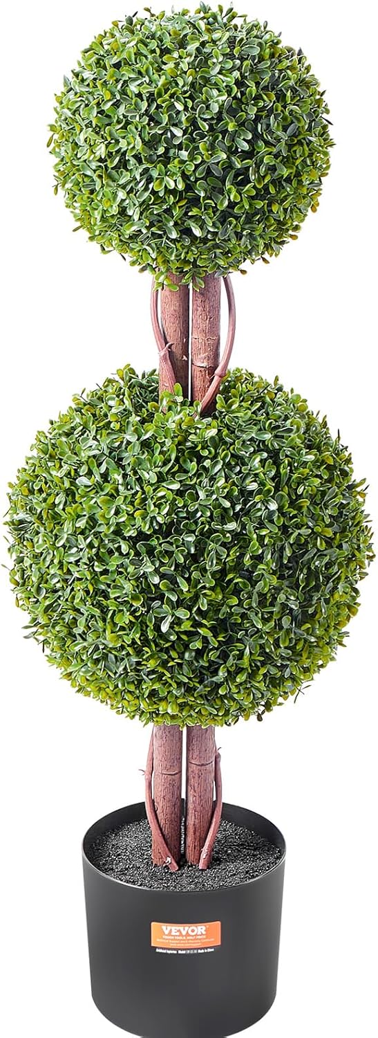 VEVOR Artificial Topiary Tree Set 36 Inch Tall 2 Pieces