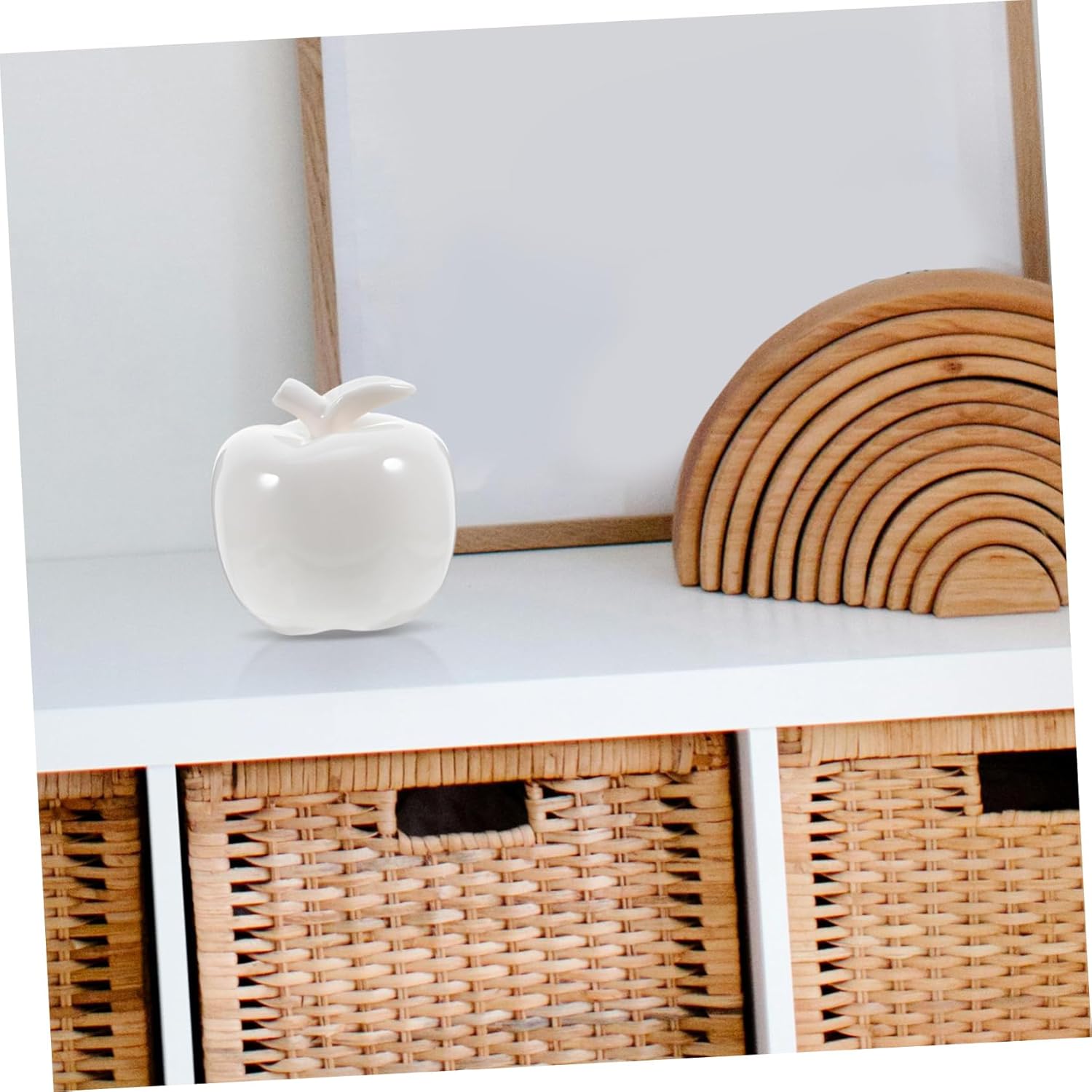 Luxshiny 1pc Chic Ceramic Christmas Apple Ornament