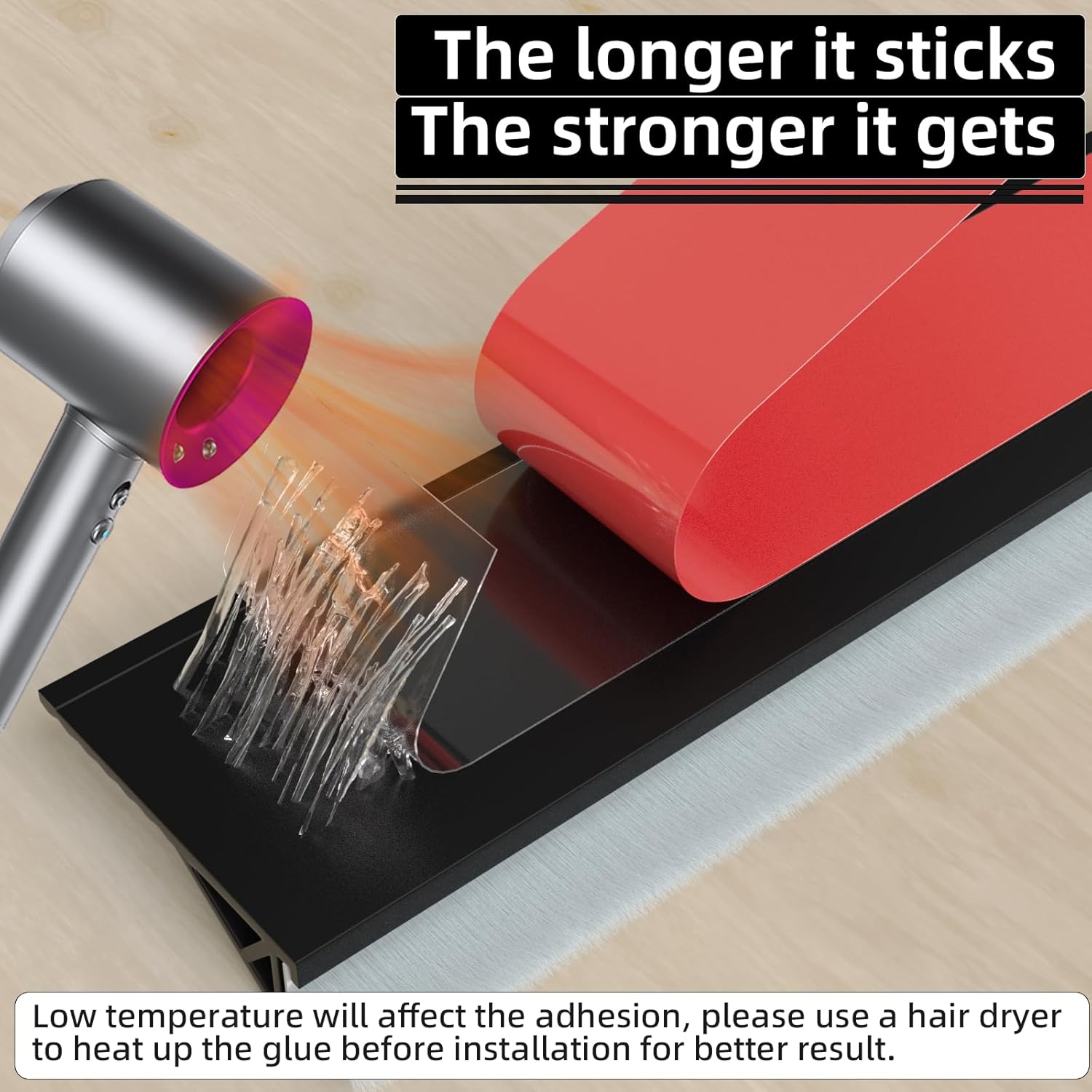 39 Inch Under Door Draft Stopper with Brush