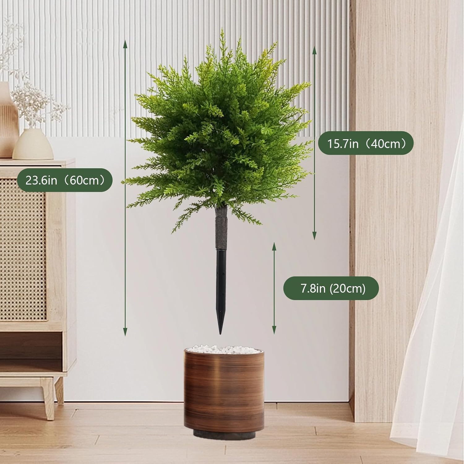 236 Inch Artificial Cypress Topiary Set of 2