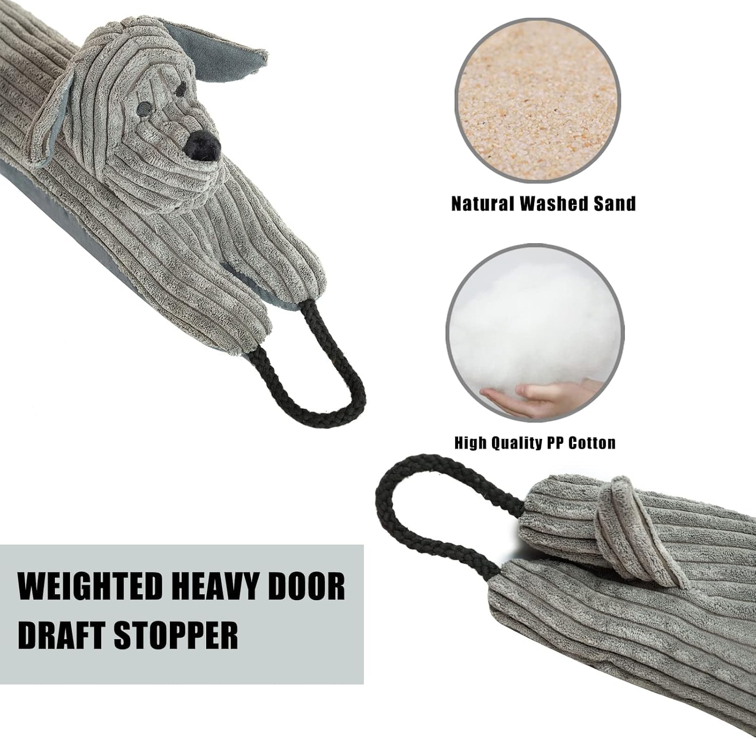 Marwood 36 Inch Grey Dog Draft Stopper