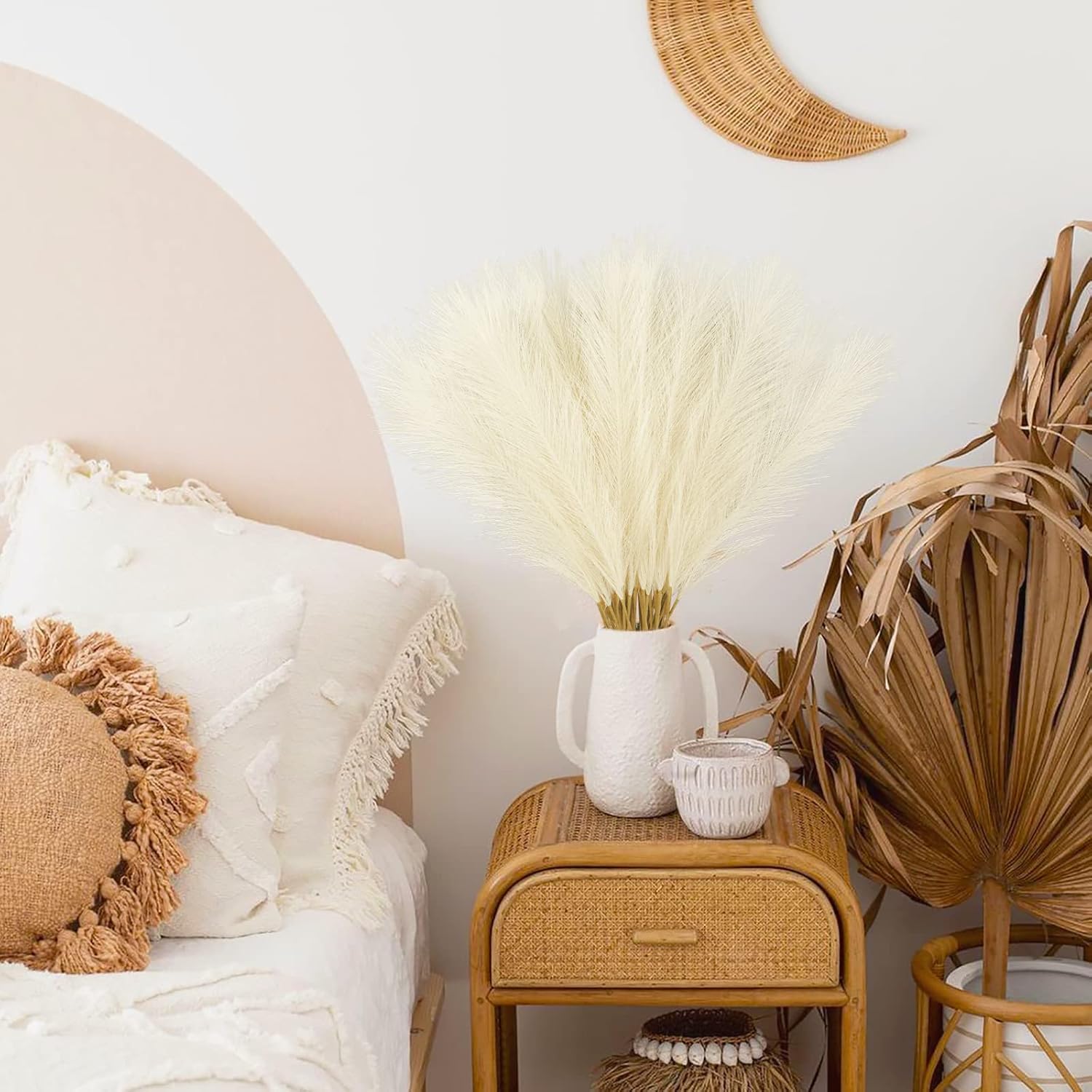 50PCS Beige Artificial Pampas Grass Decor
