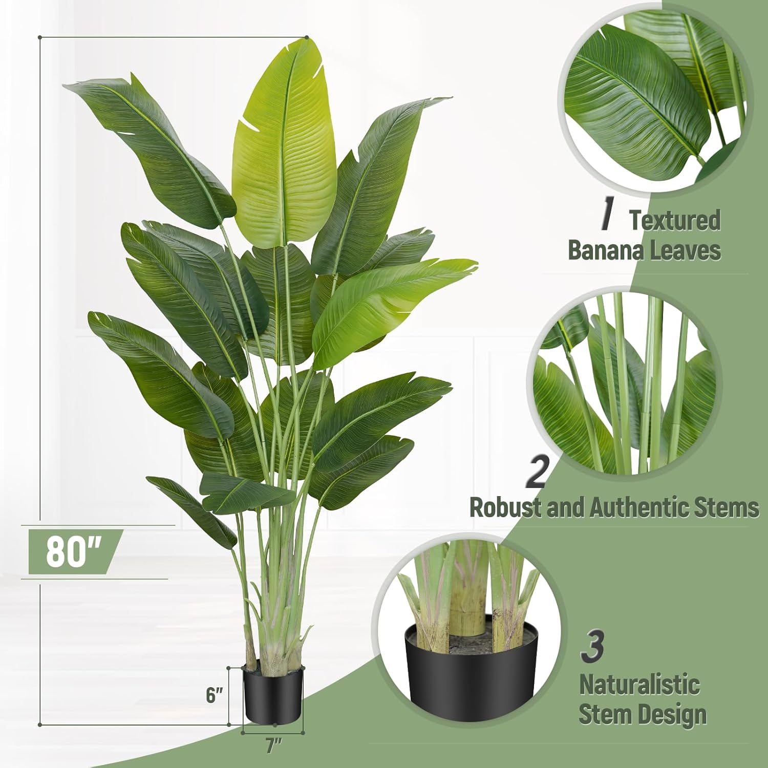 Keeplush Lifelike Bird of Paradise Artificial Plant 66ft