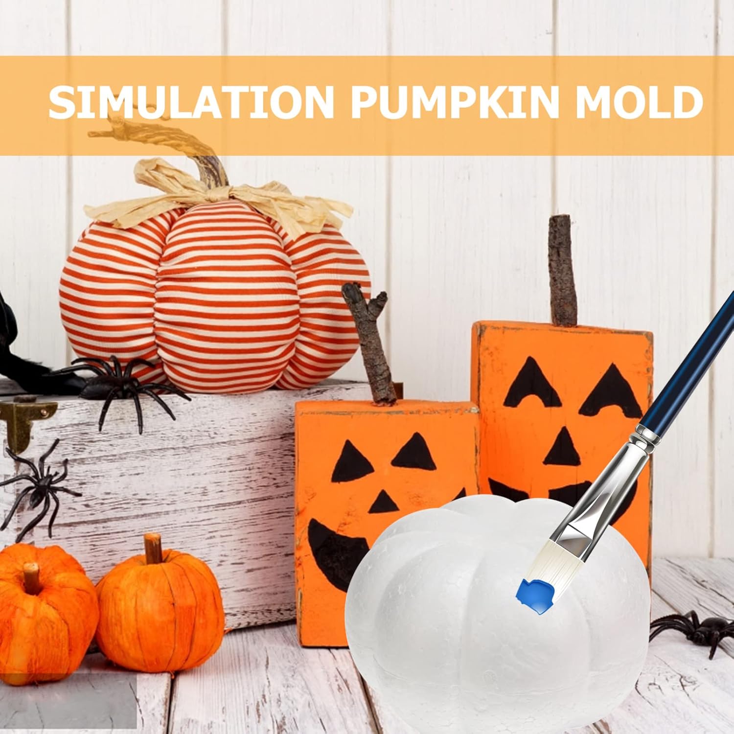 White Foam Pumpkins for Halloween and Fall Decor