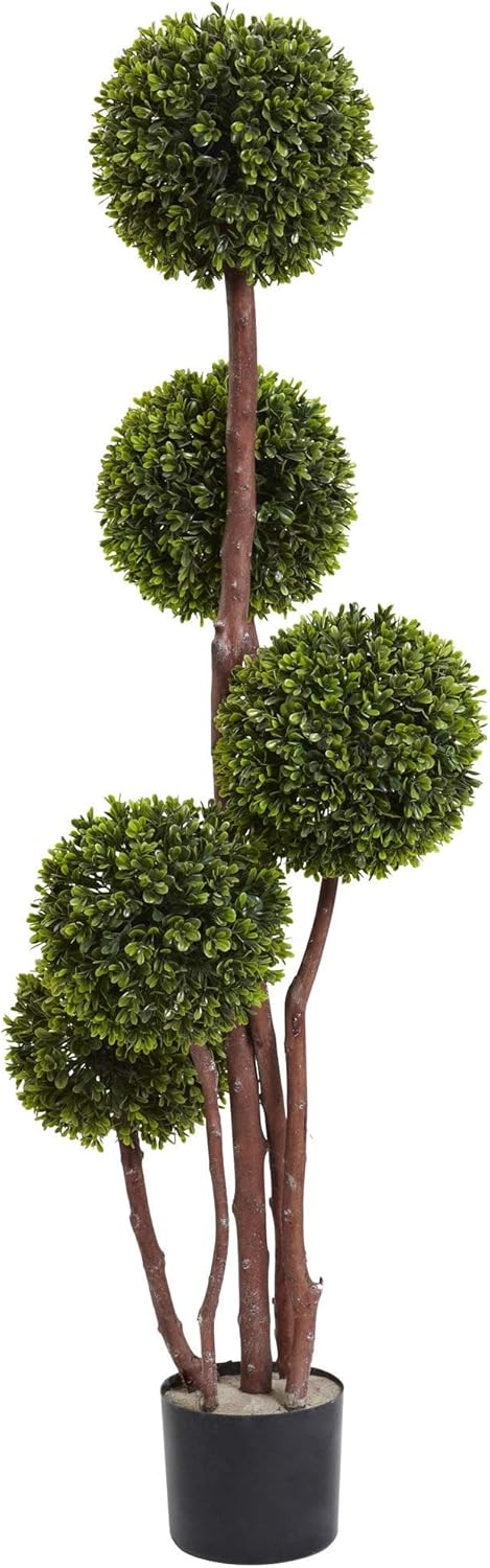 Nearly Natural 4ft Boxwood Topiary UV Resistant