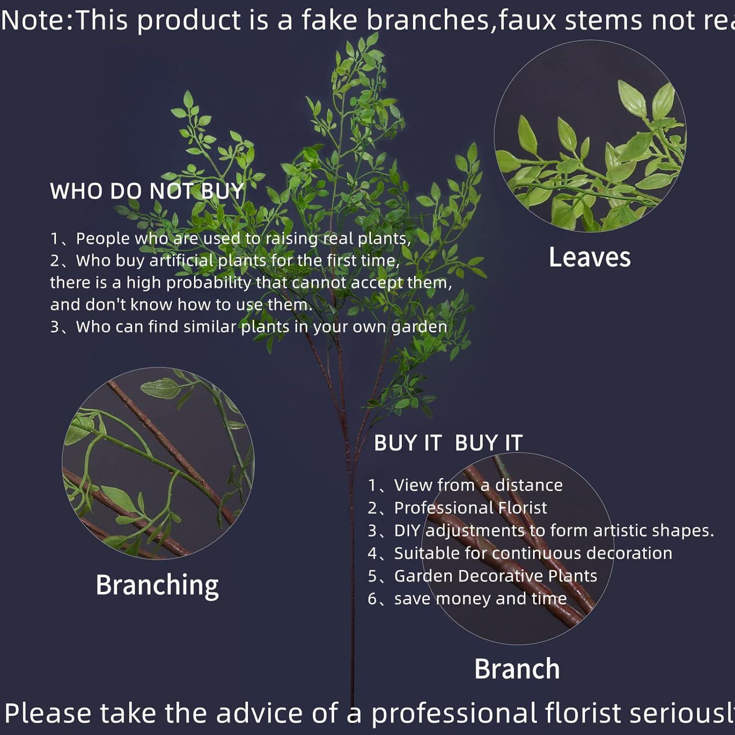 MelorcaGuilla 4PCS Artificial Nandina Branches for Vase Dcor