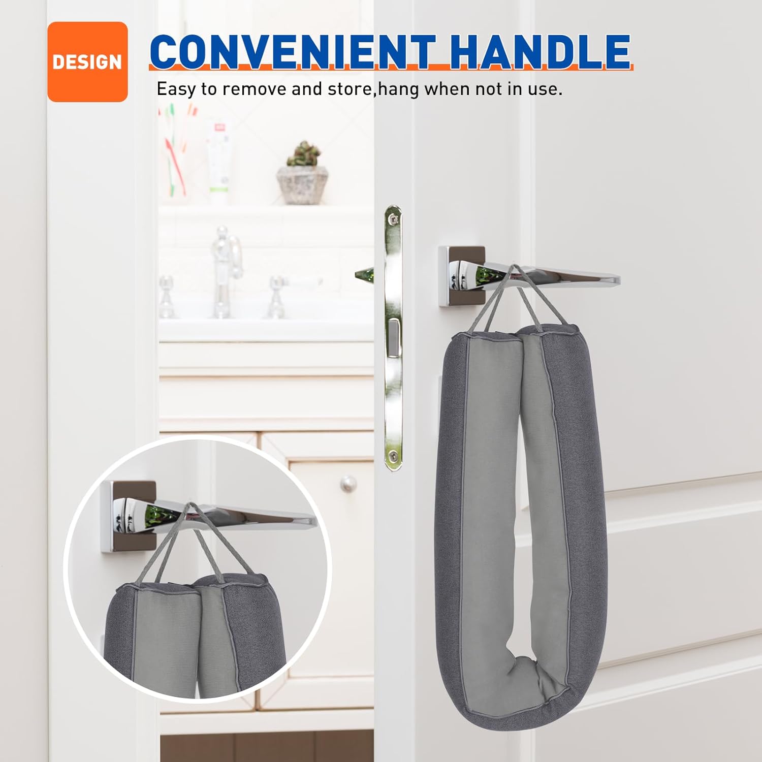MAGZO Door Draft Stopper 36 Inches Gray