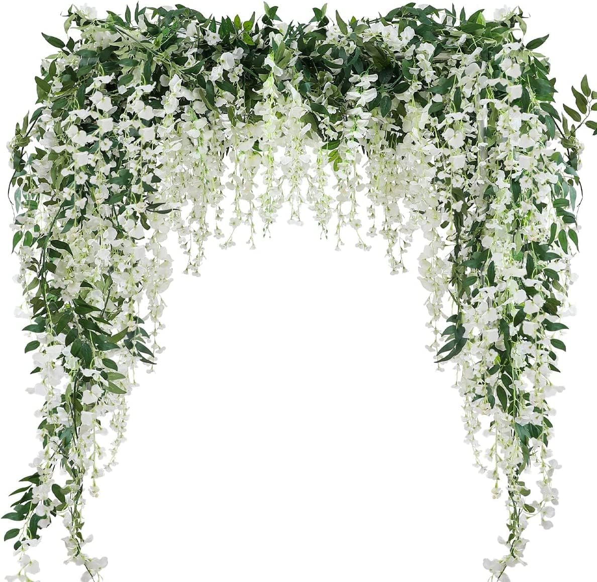 3 Pcs 72 Ft Artificial Wisteria Garland White