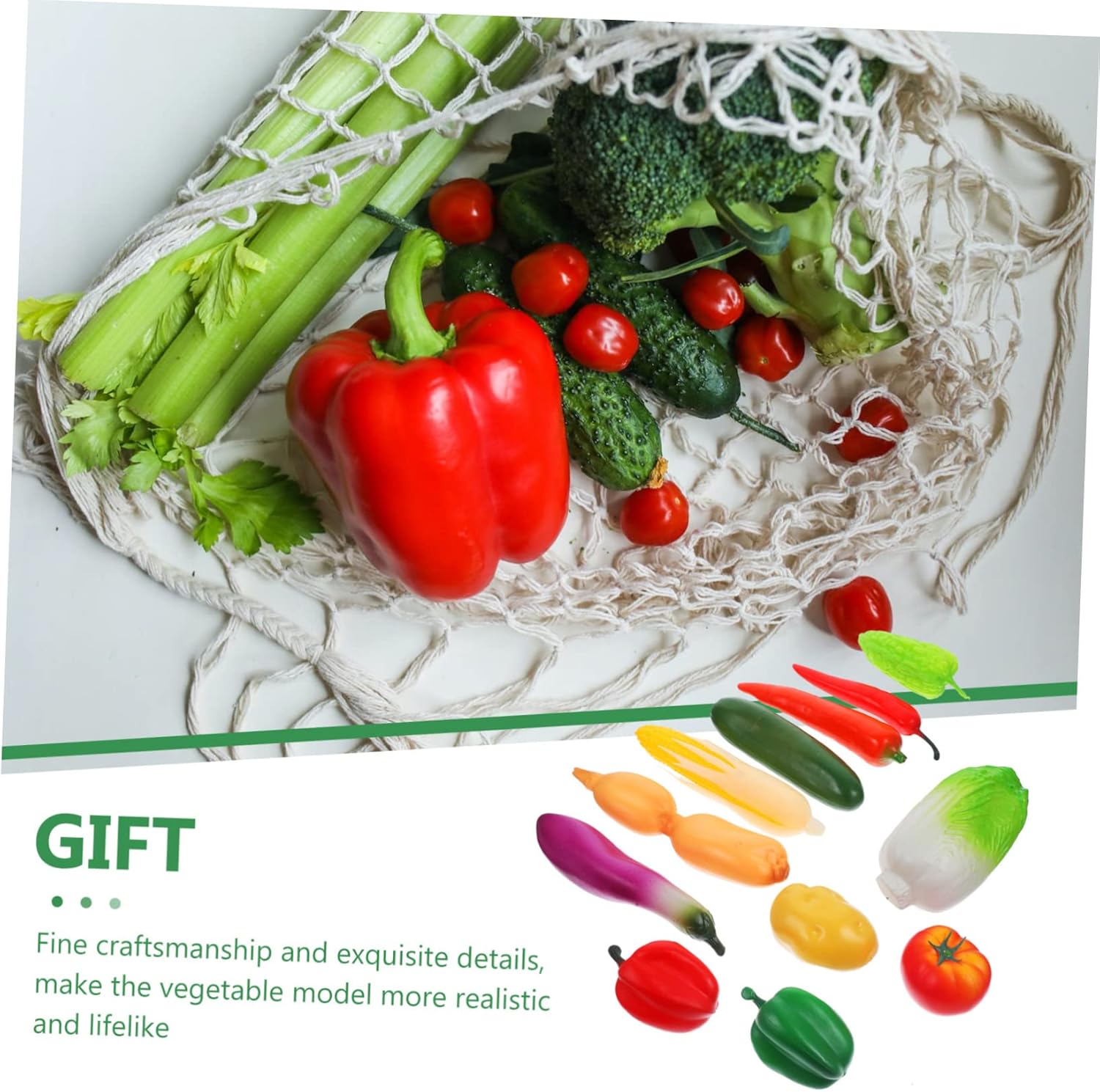 12pcs Lifelike Vegetable Models for Display and Photography