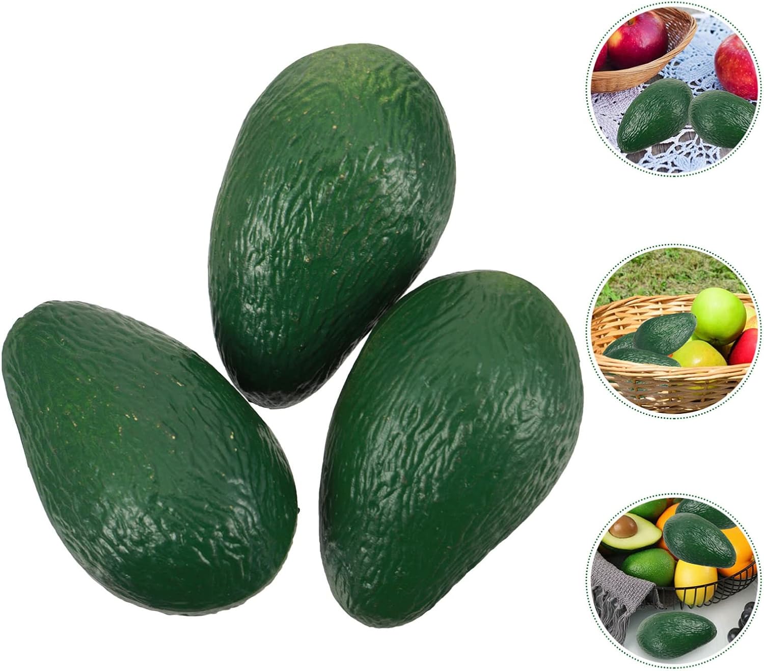 FOMIYES Plastic Artificial Avocado Set of 6