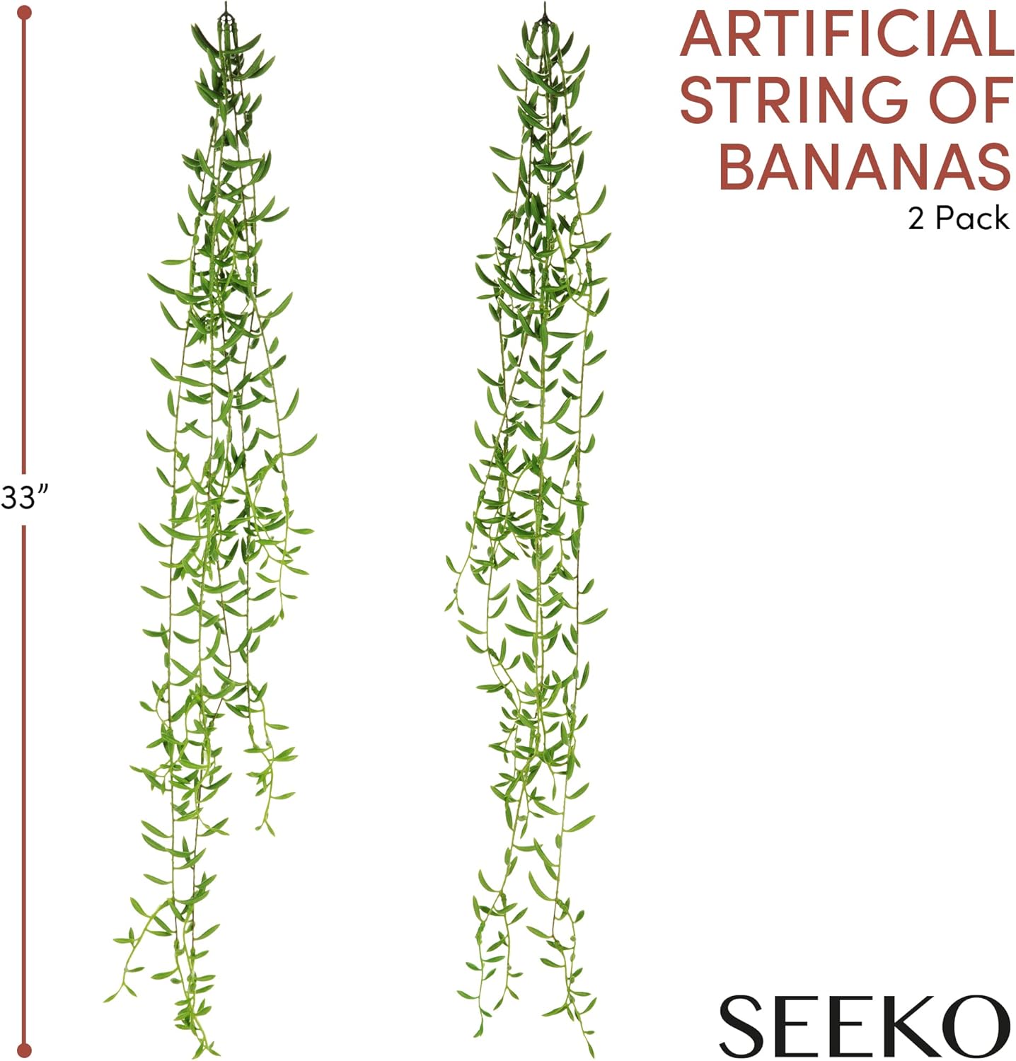 SEEKO Succulents Extra Large Fake Seaweed 33 Long Pack of 2