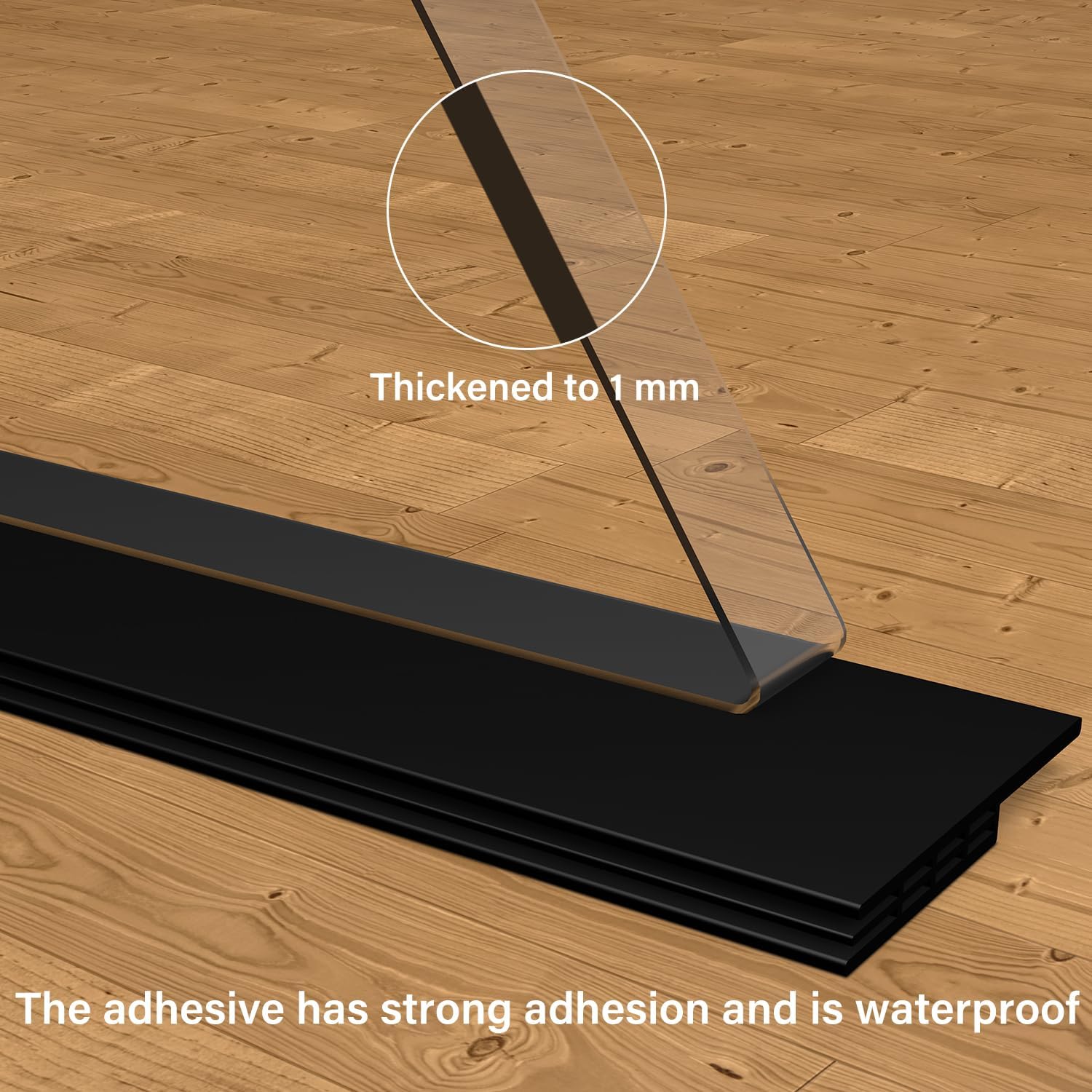 2 Pack Adjustable Under Door Sweep for Draft and Soundproofing
