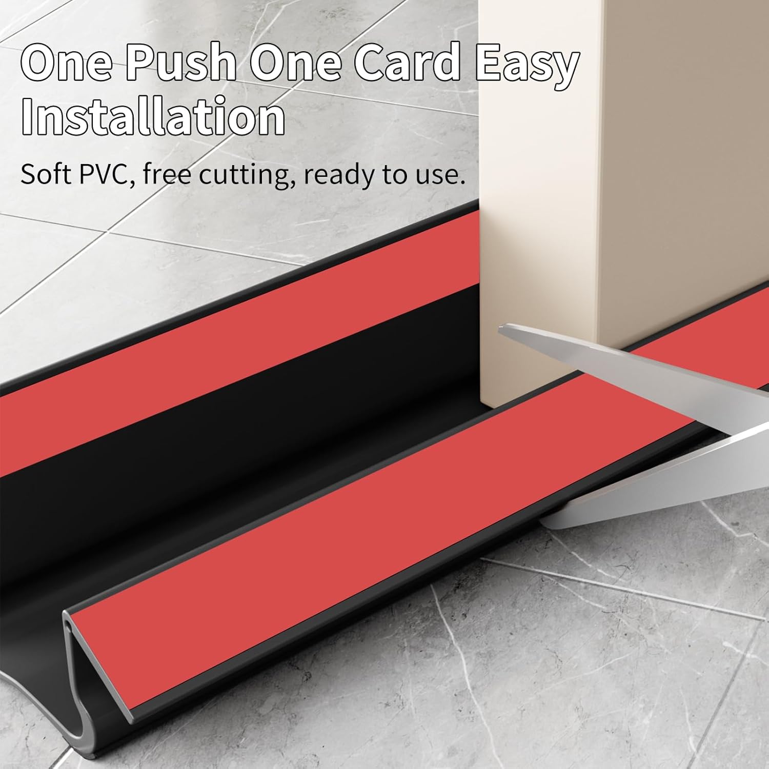 VI IN POPO 366 Inch Door Draft Stopper Black