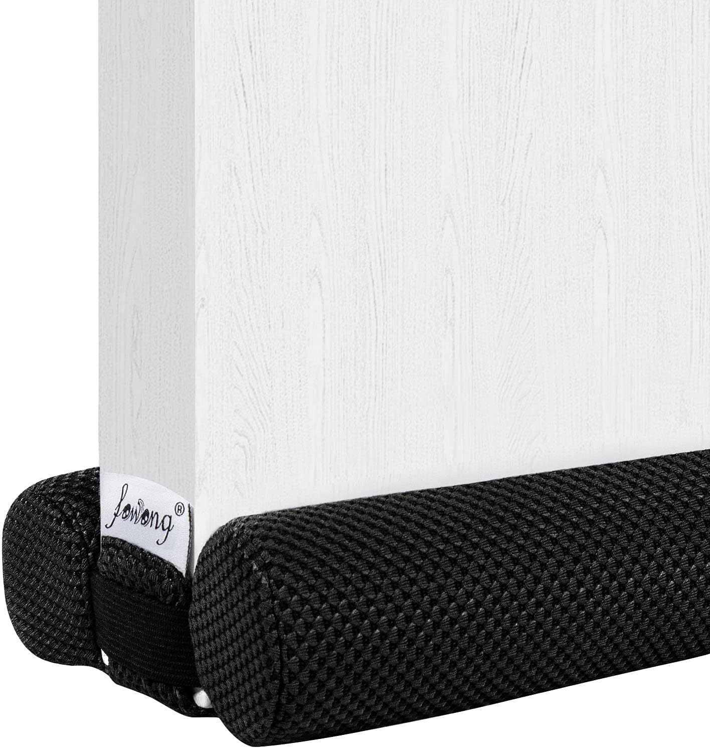Fowong Door Draft Stopper Black Adjustable 30 to 36