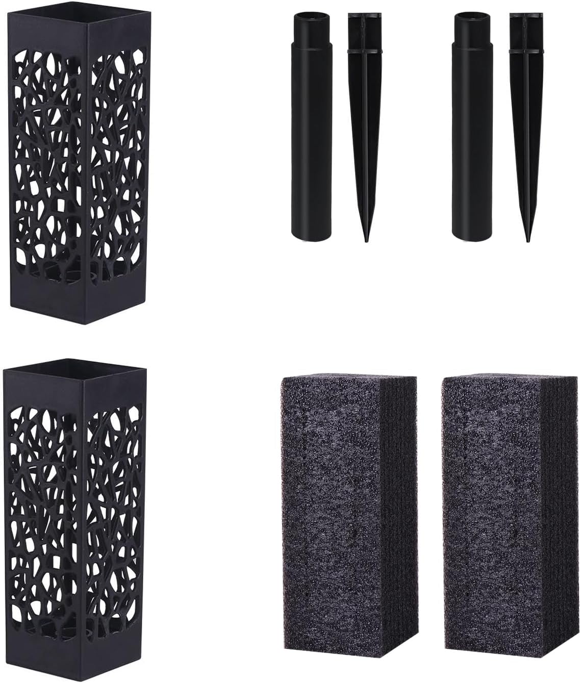 Cemetery Artificial Flower Vase with Foam and Spike