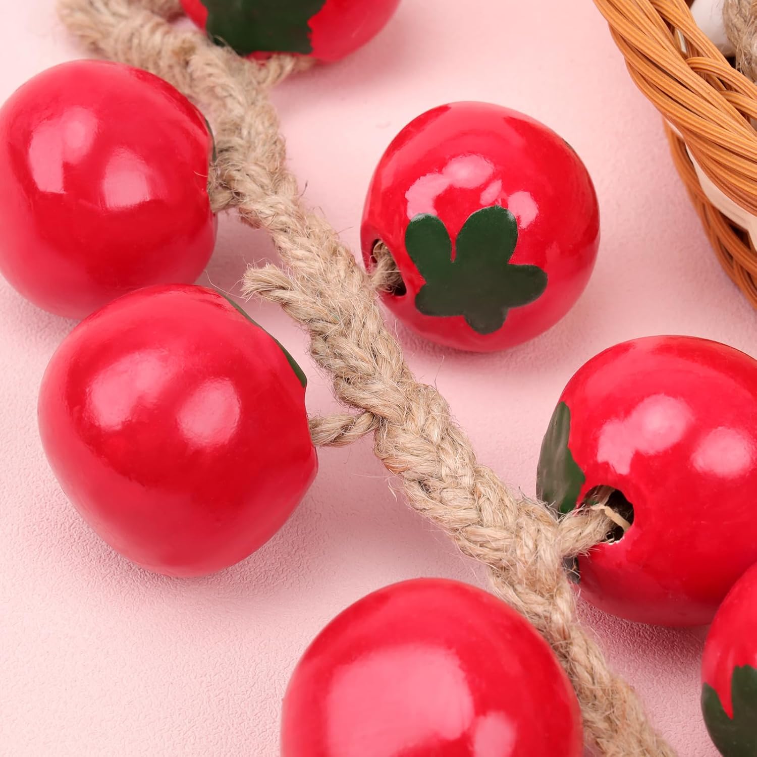 Woration Artificial Red Tomato Garland 1 Pack