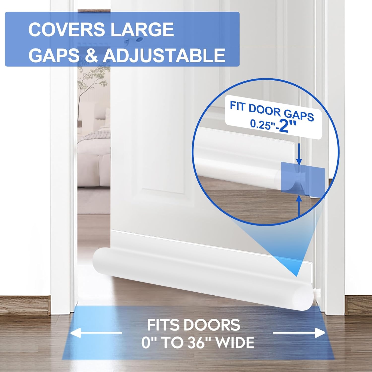 MAXTID 36 Inch Door Draft Stopper White Seal Strip