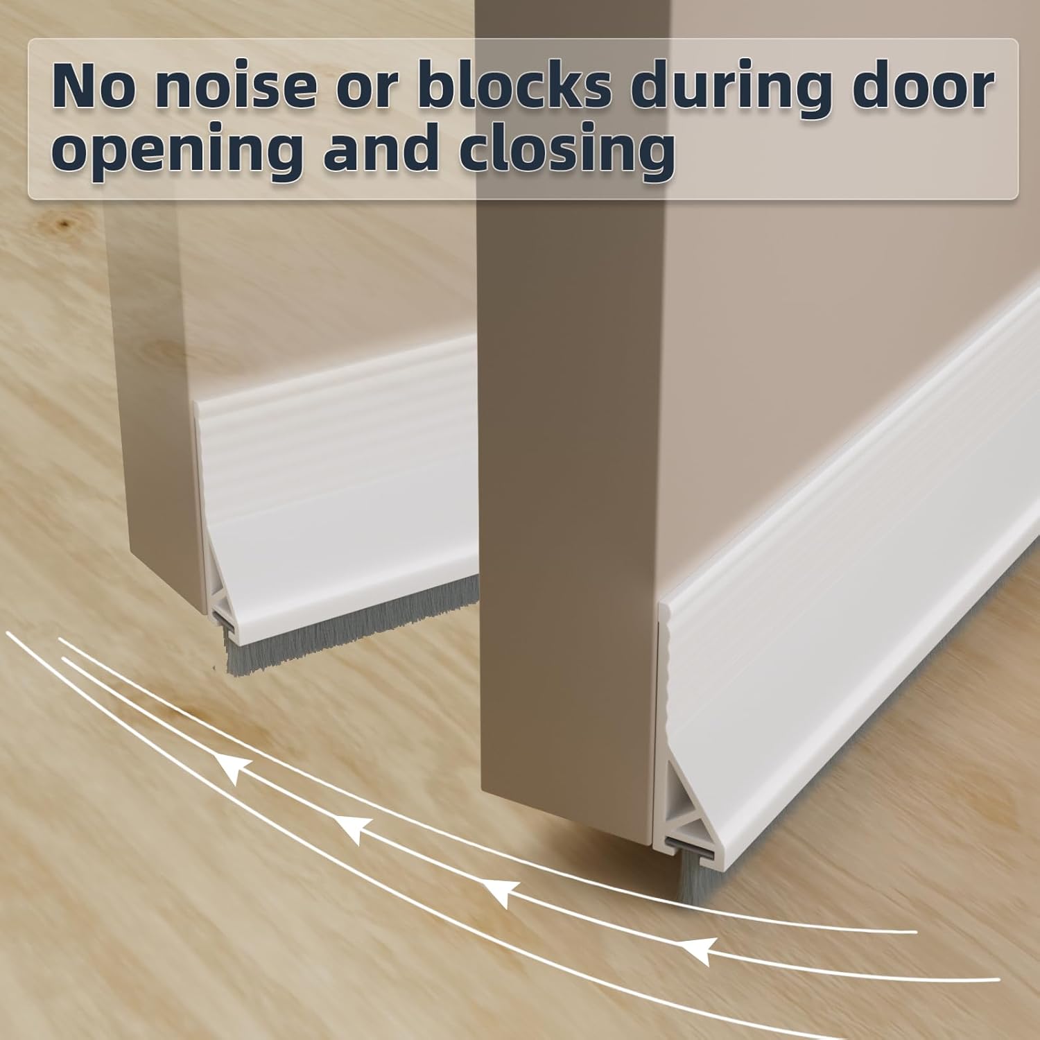 39 Inch Door Sweep with Brush and Silicone Seal