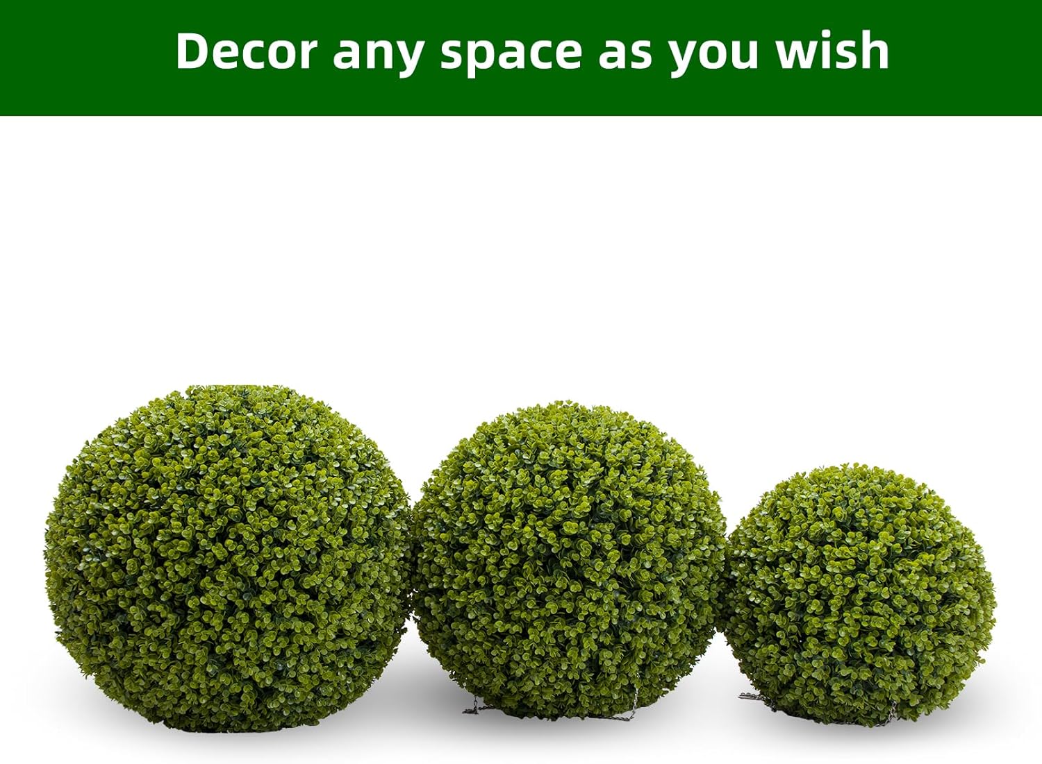 Garvee Artificial Topiary Balls 21 Inch 2 Pcs