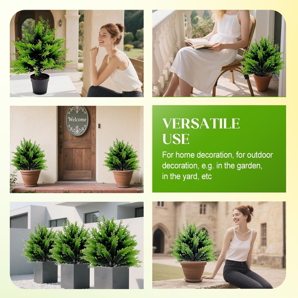 UV Resistant Artificial Cedar Topiary Ball Tree 1 PCS