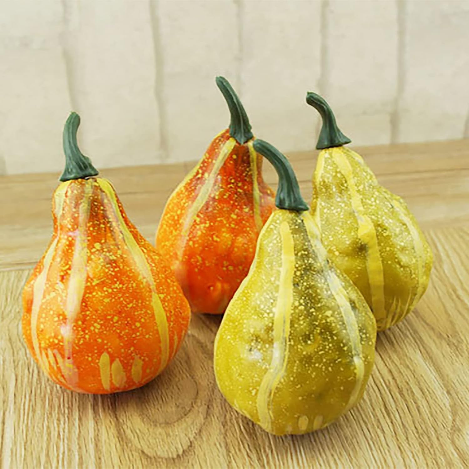 TITA-DONG Artificial Pumpkins and Gourds Set of 12 Halloween Foam Props