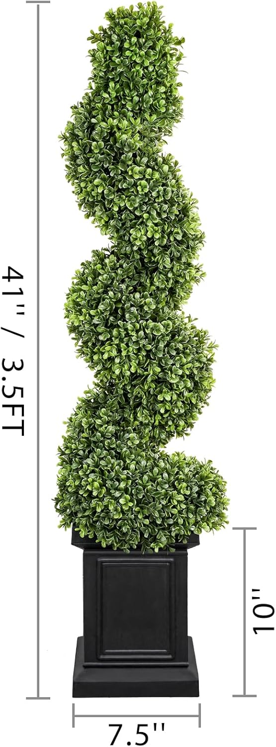 Artificial Boxwood Spiral Topiary Tree 35ft Tall