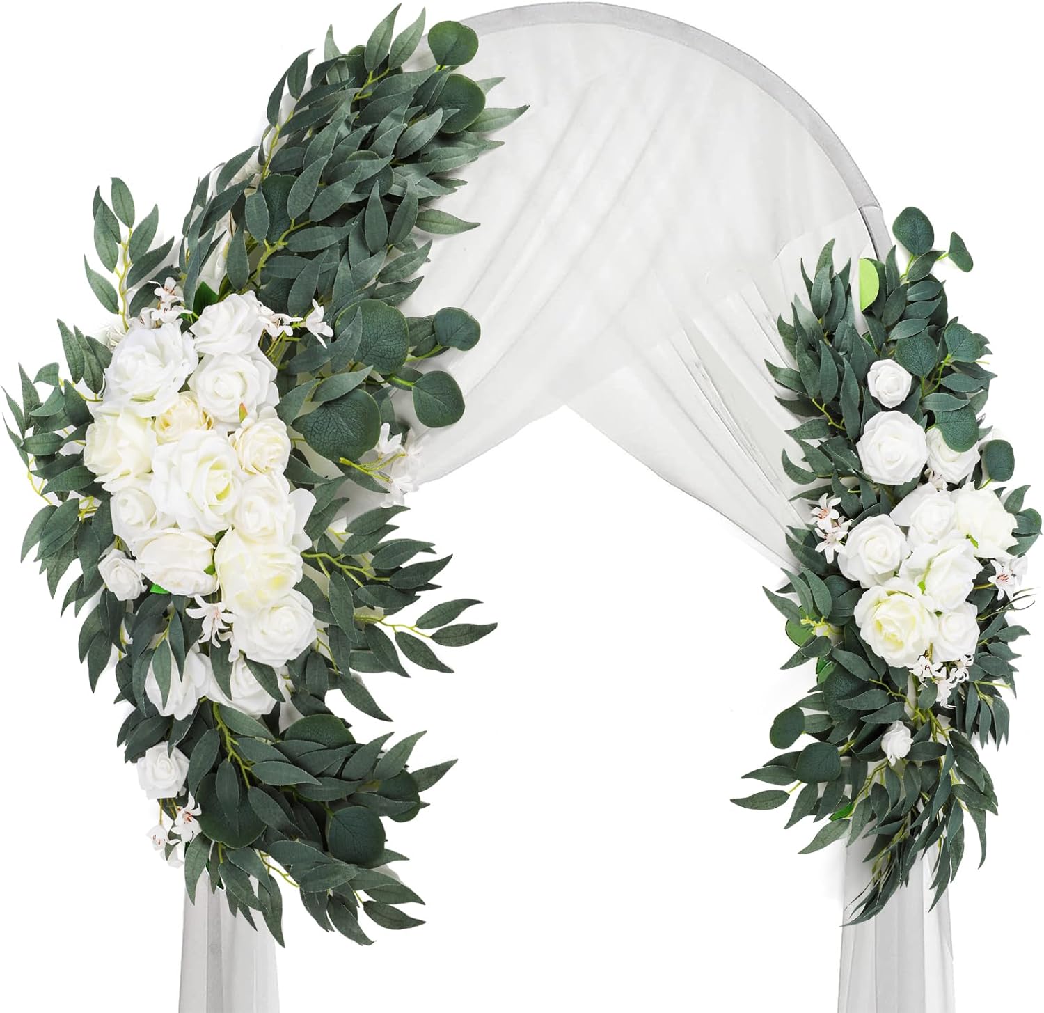 2 Pack Artificial Wedding Arch Flowers Set