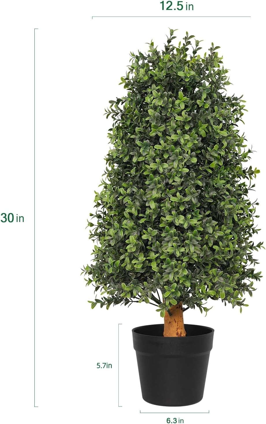 30 Inch Artificial Boxwood Topiary 2 Pack Outdoor Decor