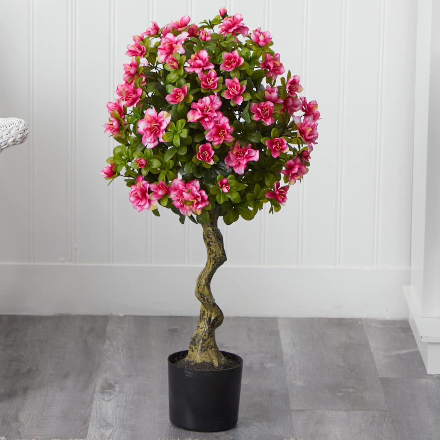 Nearly Natural 3ft Azalea Artificial Topiary Tree