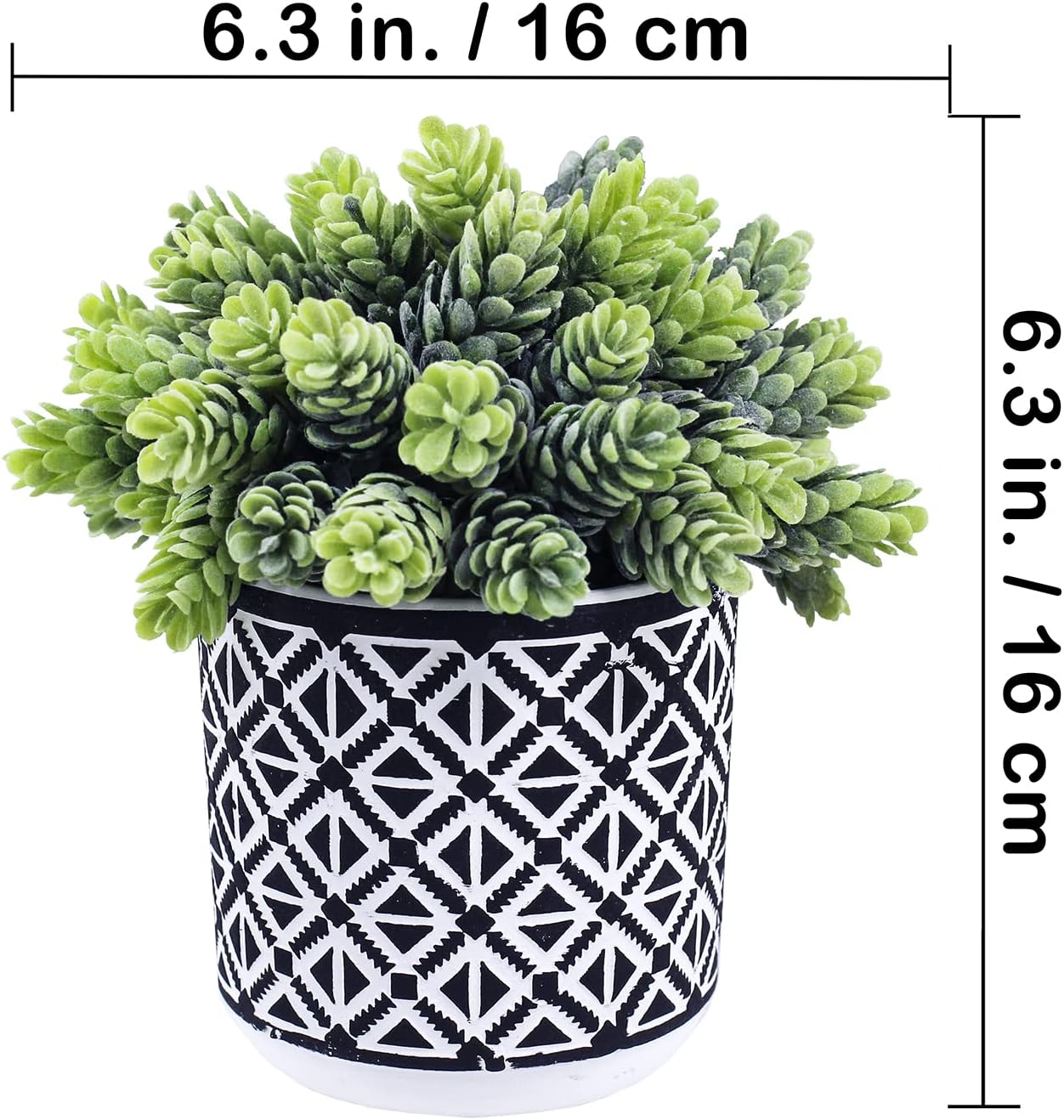 Winlyn 3 Pcs Artificial Succulent Plants Set