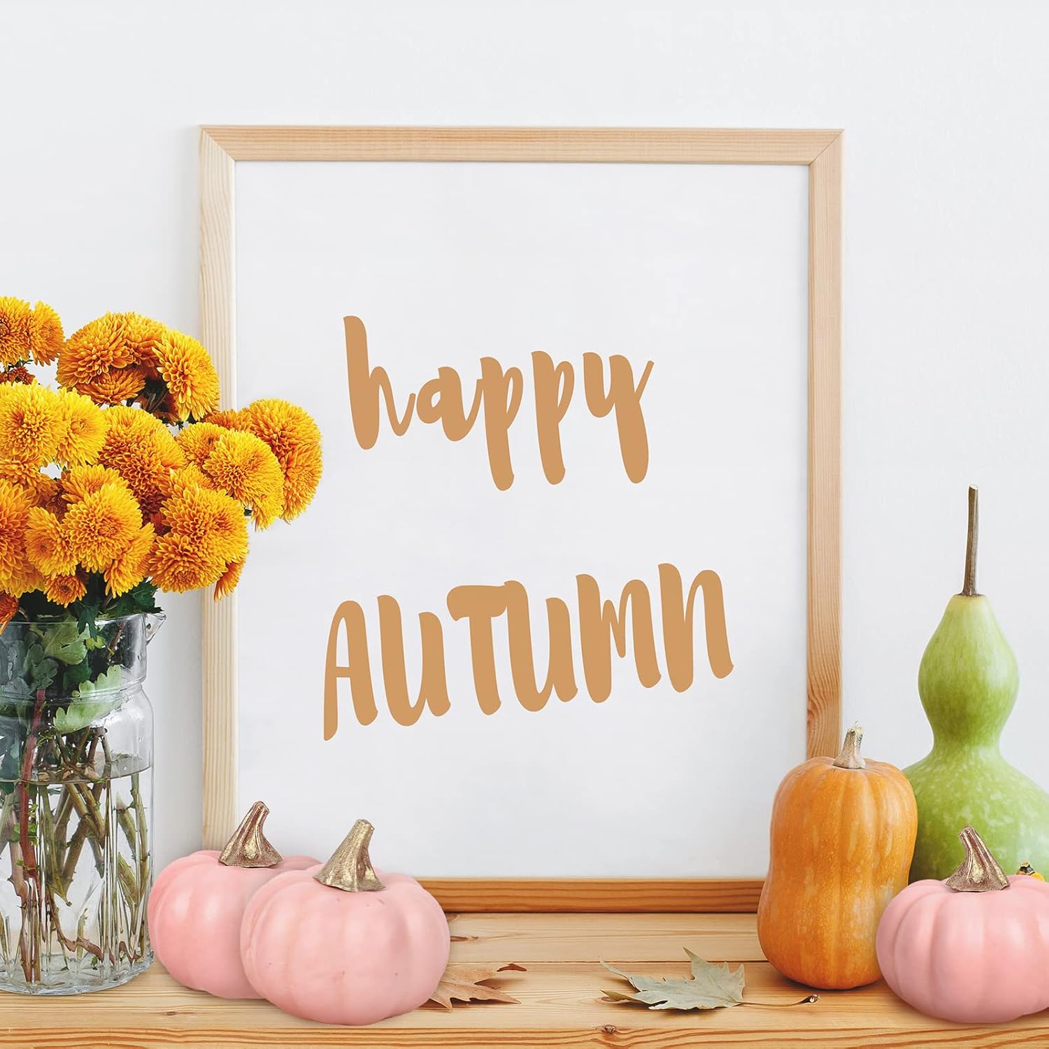 Whaline Artificial Pink Pumpkins 12pcs Bulk Fall Decor