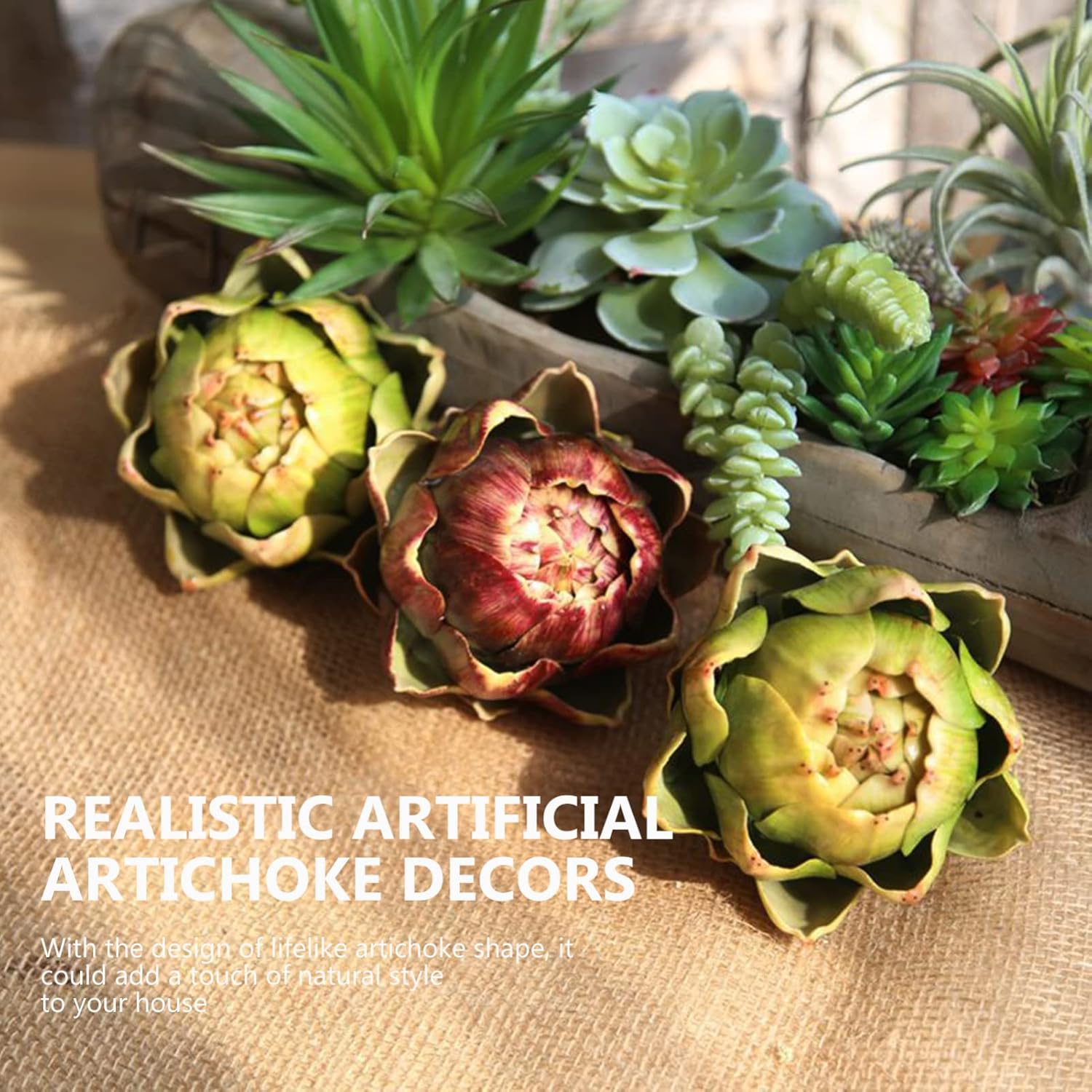 Gadpiparty 2pcs Artificial Artichoke Decor