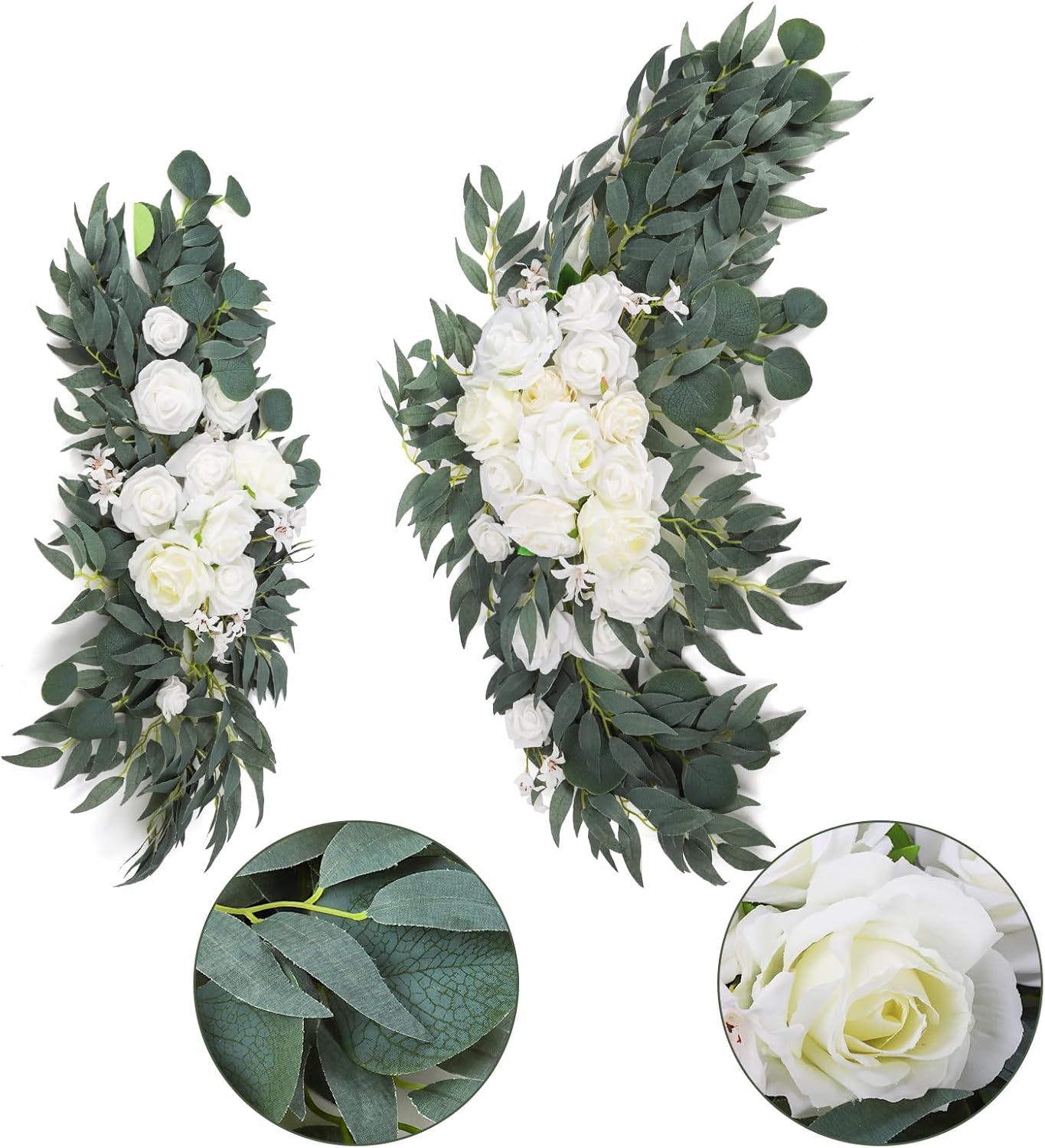 2 Pack Artificial Wedding Arch Flowers Set