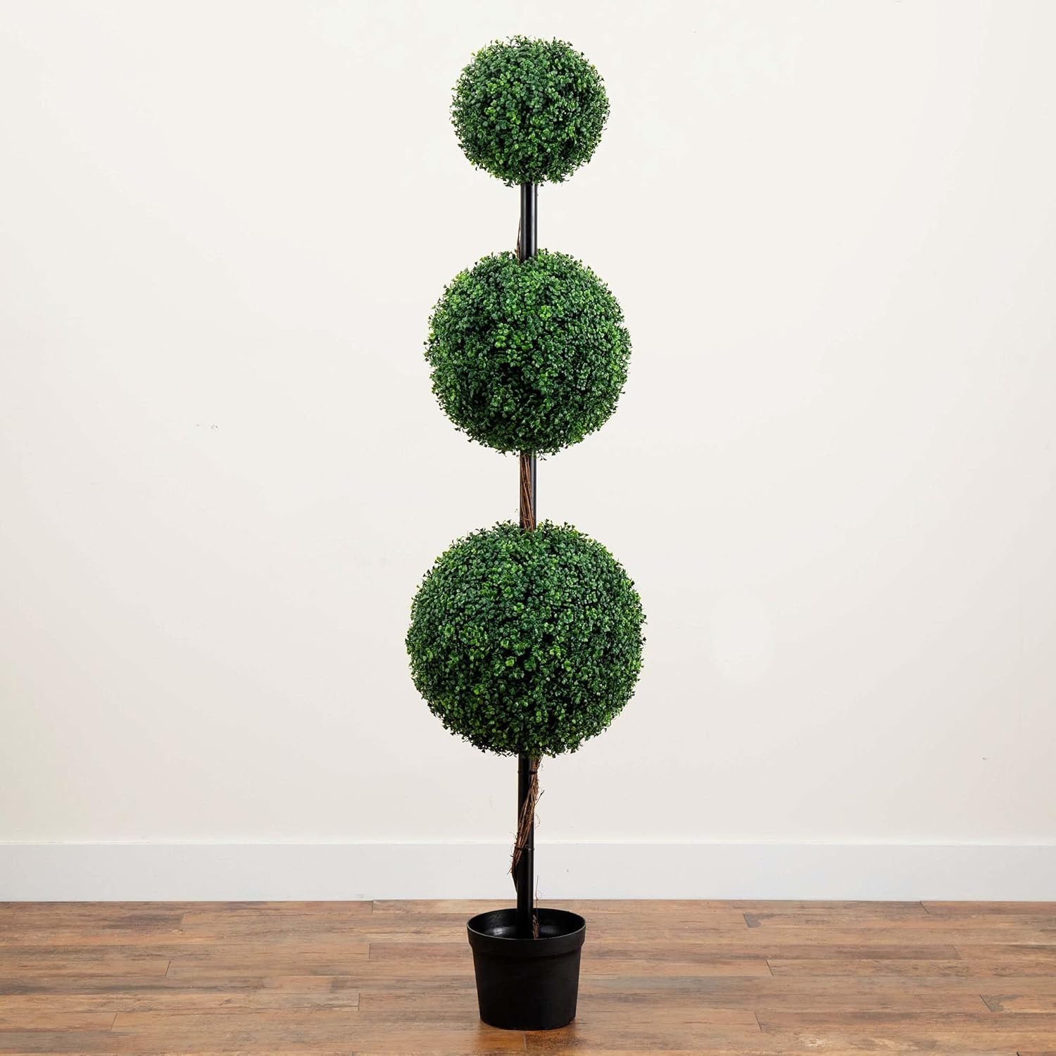 Nearly Natural 6ft Artificial Triple Ball Boxwood Topiary Tree
