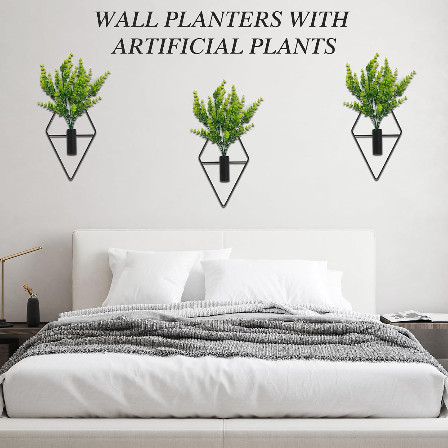 3 Pcs Wall Plants Artificial Decor Eucalyptus Set