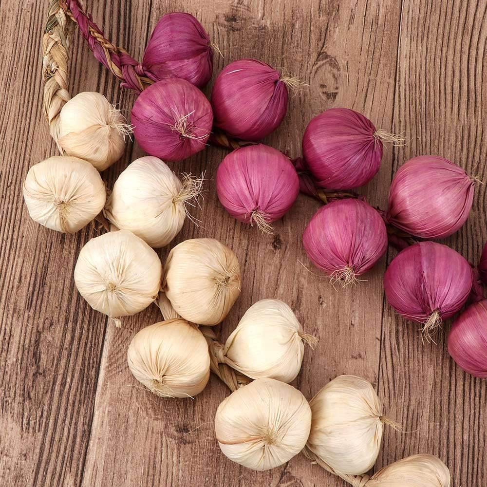 EdricShop Artificial Garlic and Onion Set 10Pcs String