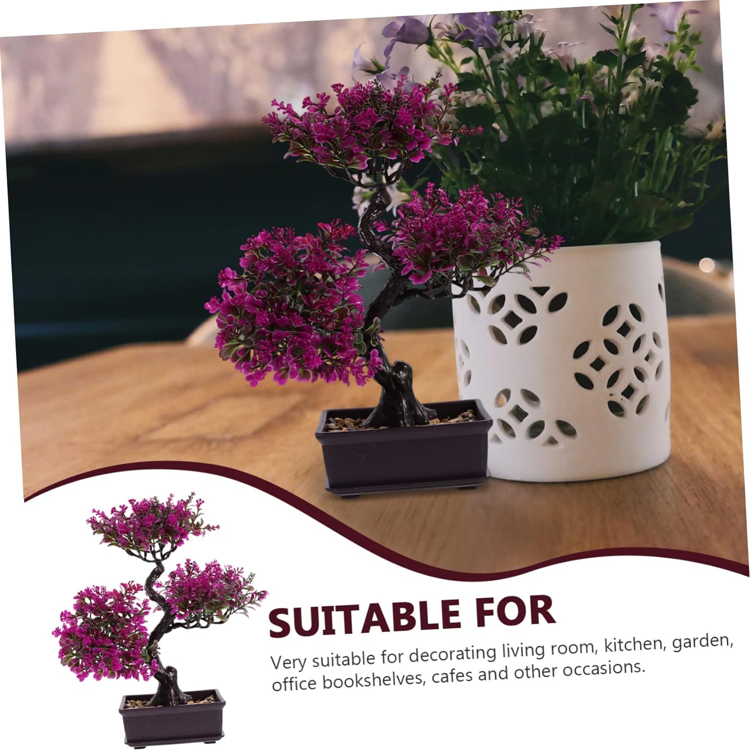 Artificial Bonsai Tree 36x32cm Pot Decor