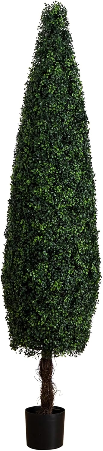 Nearly Natural 7-Foot Artificial Boxwood Topiary Tree