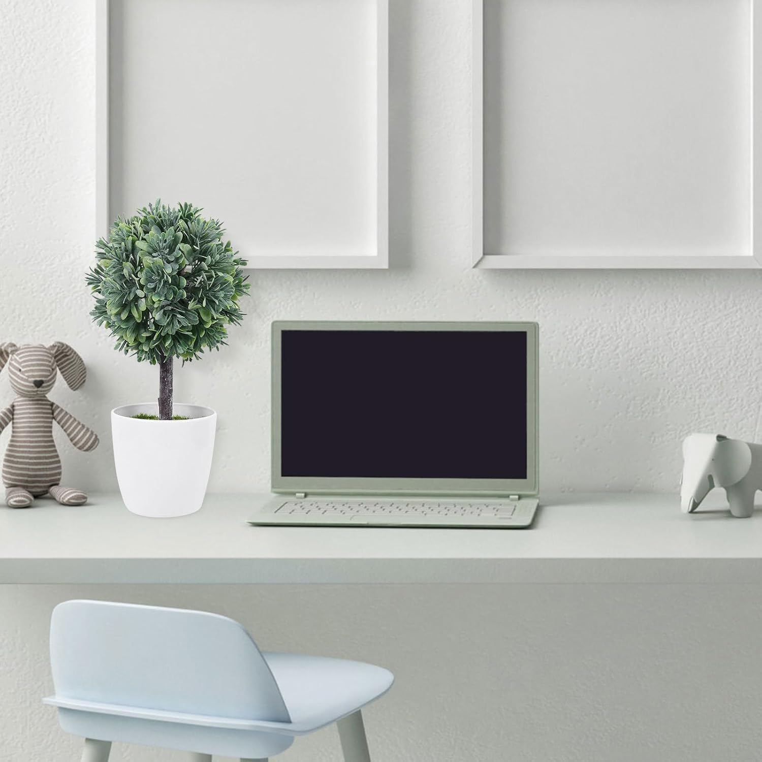 Cabilock Mini Artificial Boxwood Rosemary Topiary