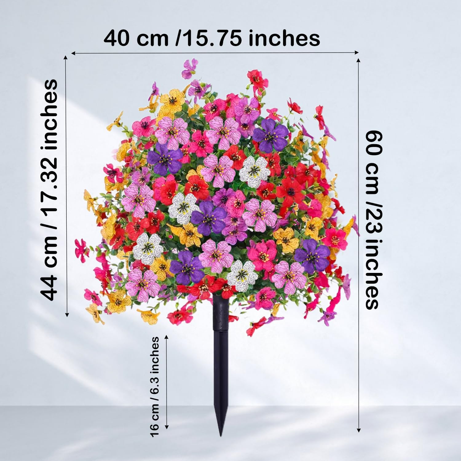 2 Pack Artificial Topiary Trees with Ground Spike UV Resistant