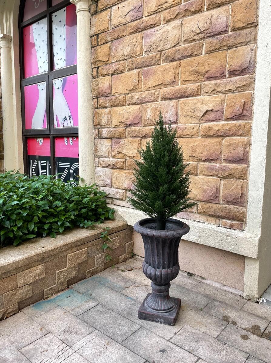 3ft Artificial Cypress Topiary Plant with UV Protection