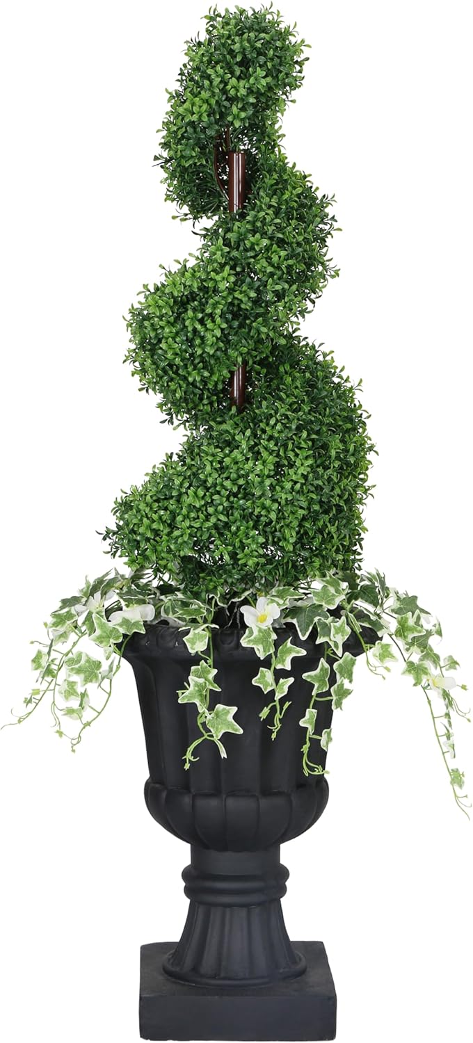 Puleo International 52 Inch Boxwood Topiary Artificial Tree