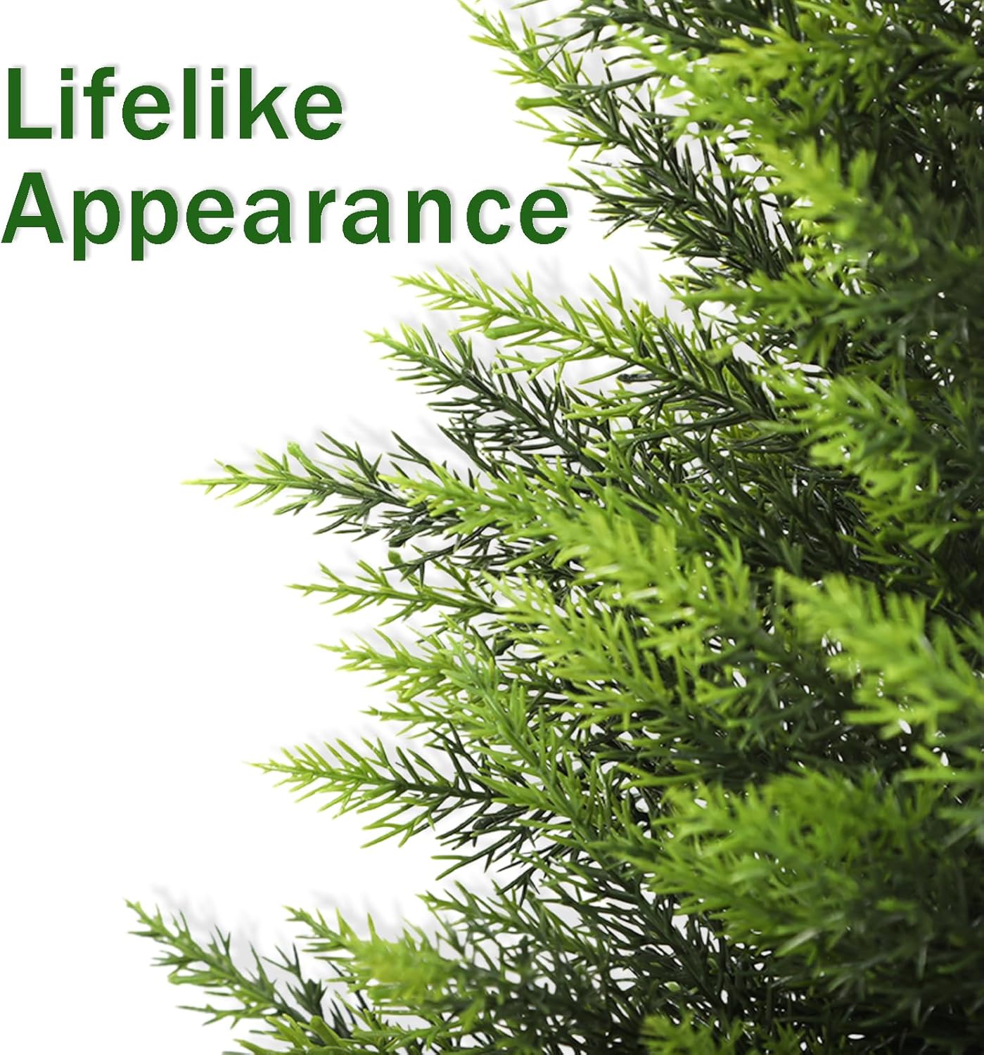 HMASYO 4FT Artificial Cedar Topiary Trees Set of 2