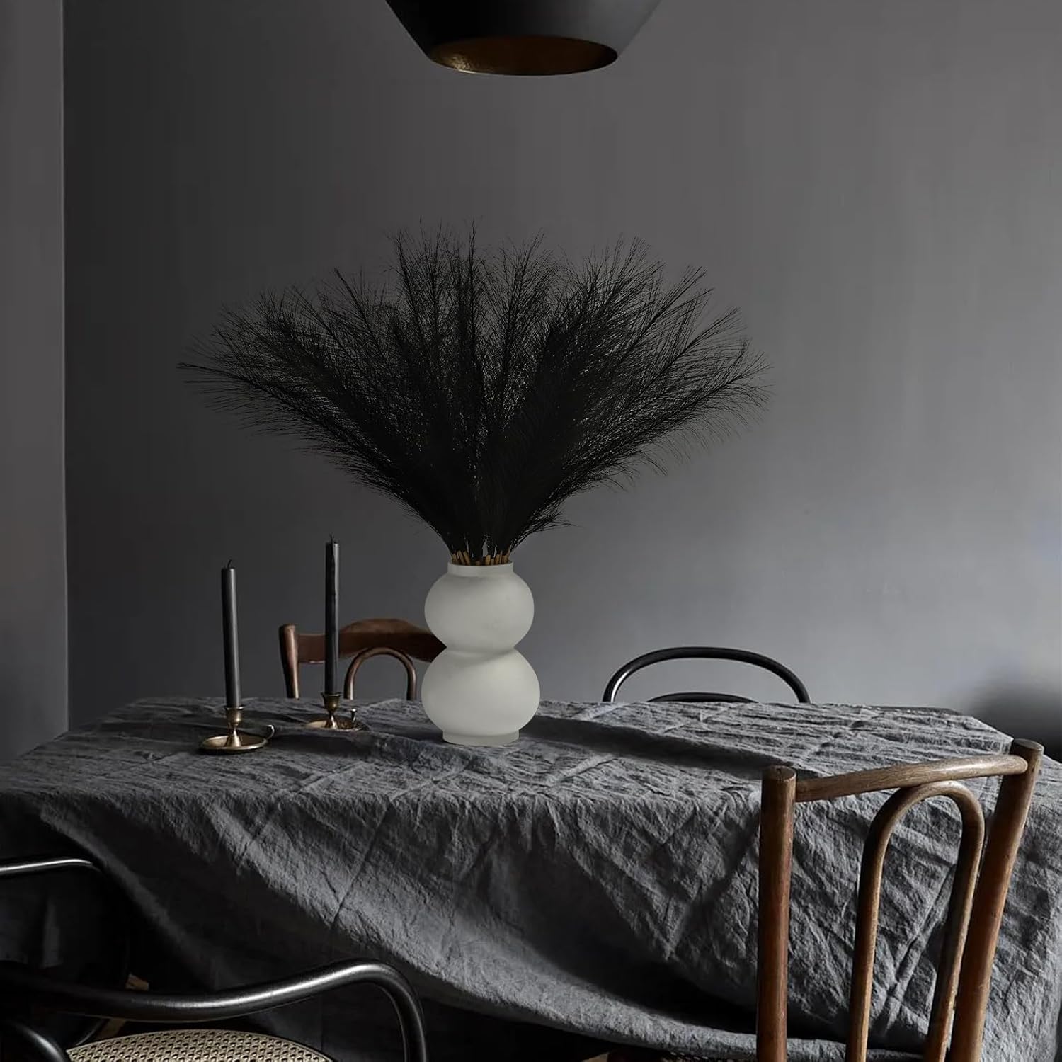 SeptCat 30 Pcs Black Pampas Grass Decor